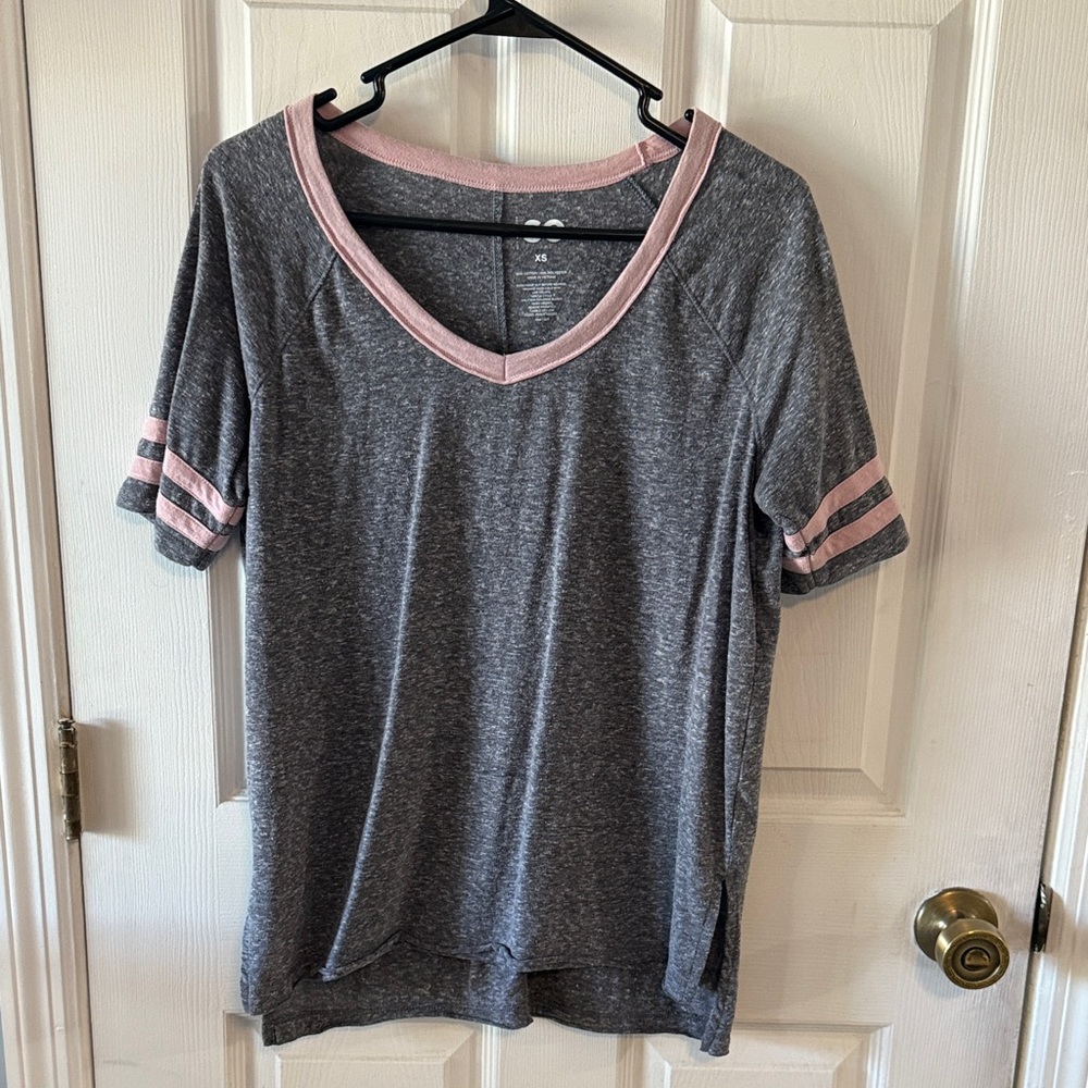 SO Gray and Pink Women's Top